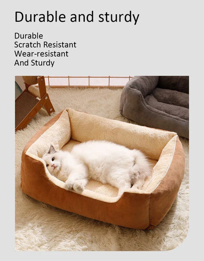 Breathable Plush Cat Bed with Multiple Size Options - Smarsty