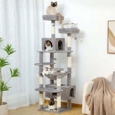 184CM Large Cat Tree with Scratching Posts and Hammock - Smarsty