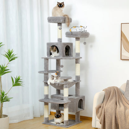 184CM Large Cat Tree with Scratching Posts and Hammock - Smarsty