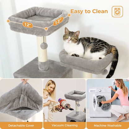 184CM Large Cat Tree with Scratching Posts and Hammock - Smarsty