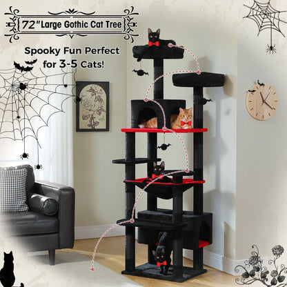 184CM Large Cat Tree with Scratching Posts and Hammock - Smarsty