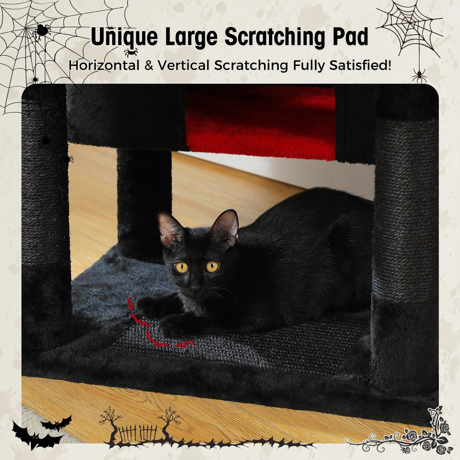184CM Large Cat Tree with Scratching Posts and Hammock - Smarsty