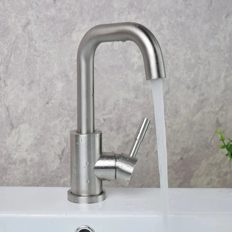 Stainless Steel 360 Rotating Bathroom Faucet Mixer - Smarsty