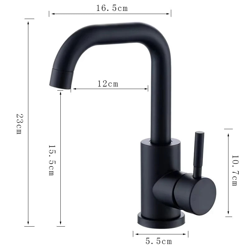 Stainless Steel 360 Rotating Bathroom Faucet Mixer - Smarsty
