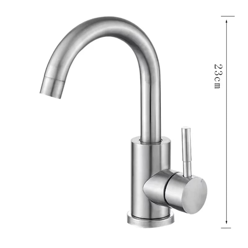 Stainless Steel 360 Rotating Bathroom Faucet Mixer - Smarsty