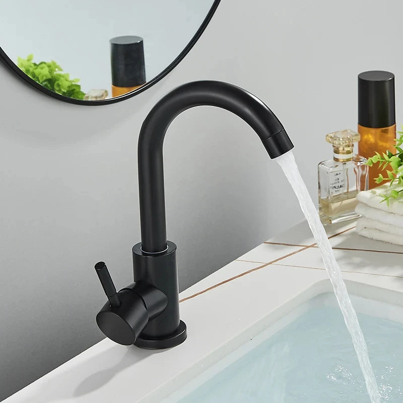 Stainless Steel 360 Rotating Bathroom Faucet Mixer - Smarsty