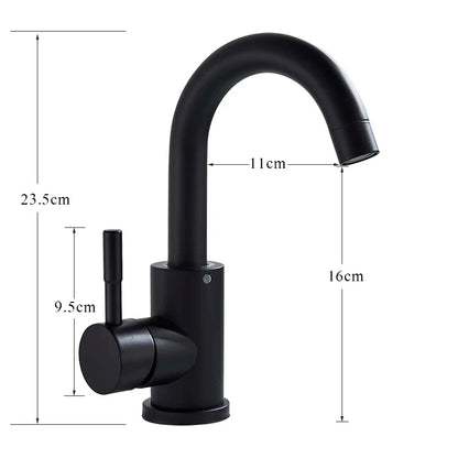 Stainless Steel 360 Rotating Bathroom Faucet Mixer - Smarsty