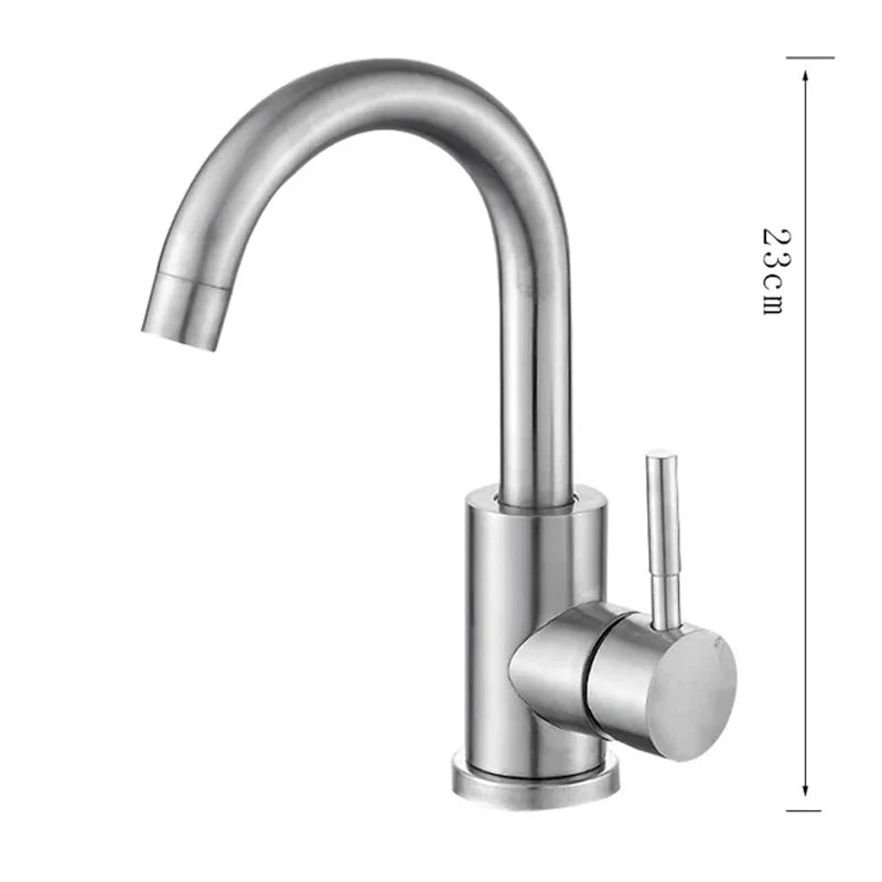 Stainless Steel 360 Rotating Bathroom Faucet Mixer - Smarsty