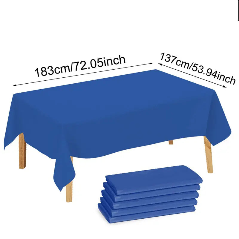 Multi Solid Color Disposable Plastic Tablecloth for Events - Smarsty