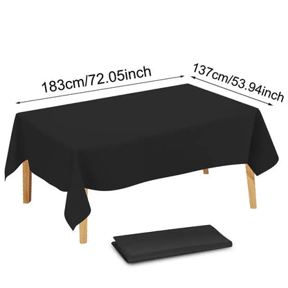 Multi Solid Color Disposable Plastic Tablecloth for Events - Smarsty