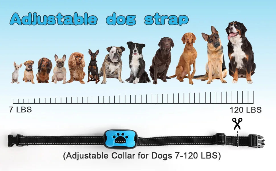 Rechargeable Ultrasonic Dog Bark Collar with Vibration - Smarsty