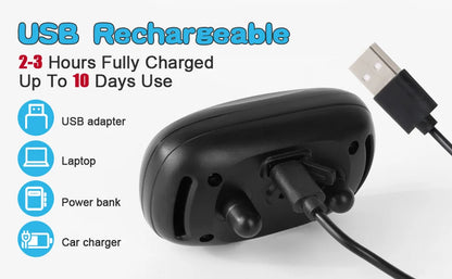 Rechargeable Ultrasonic Dog Bark Collar with Vibration - Smarsty