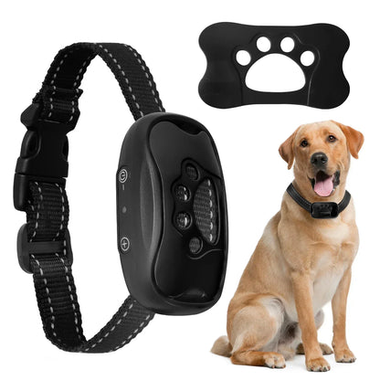 Rechargeable Ultrasonic Dog Bark Collar with Vibration - Smarsty