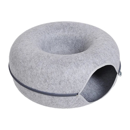 Interactive Donut Cat Bed for Two Cats - Smarsty