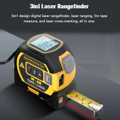 3 In 1 Laser Tape Measure with High Precision - Smarsty