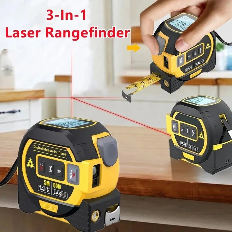 3 In 1 Laser Tape Measure with High Precision - Smarsty