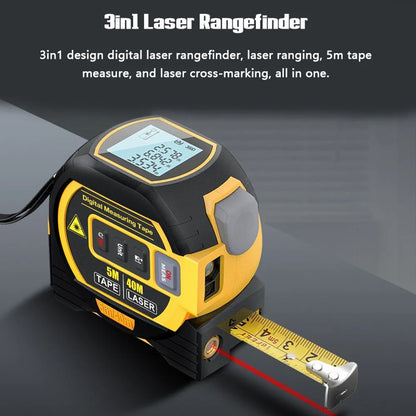 3 In 1 Laser Tape Measure with High Precision - Smarsty