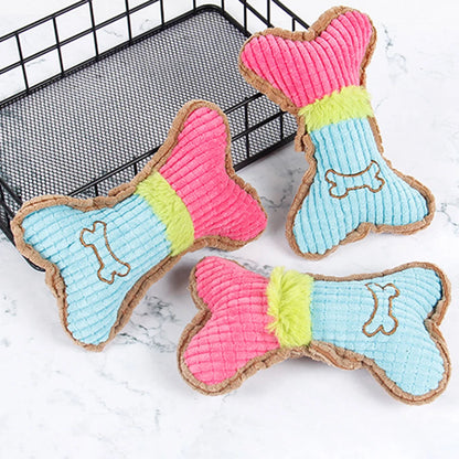 Bite Resistant Plush Dog Toy with Squeaky Sound - Smarsty