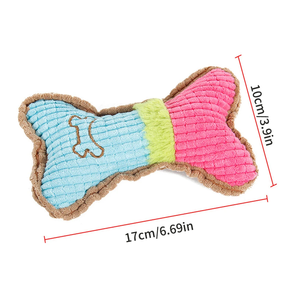 Bite Resistant Plush Dog Toy with Squeaky Sound - Smarsty