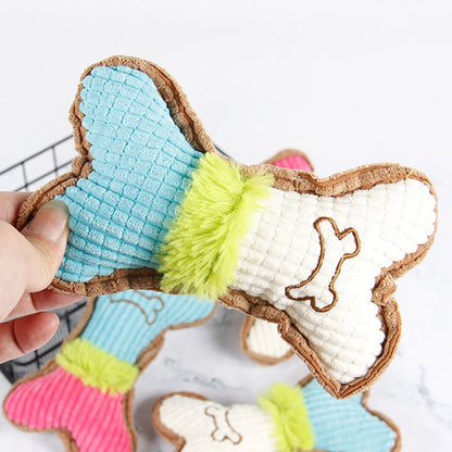 Bite Resistant Plush Dog Toy with Squeaky Sound - Smarsty