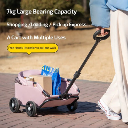 Portable Dog Stroller with Sun Cover for Travel - Smarsty