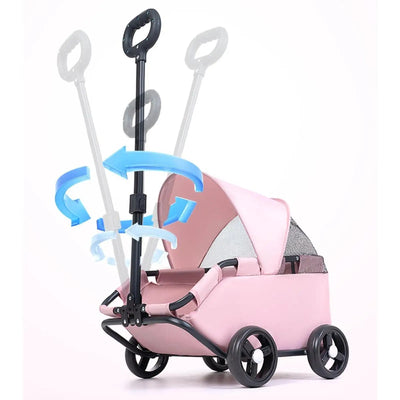 Portable Dog Stroller with Sun Cover for Travel - Smarsty