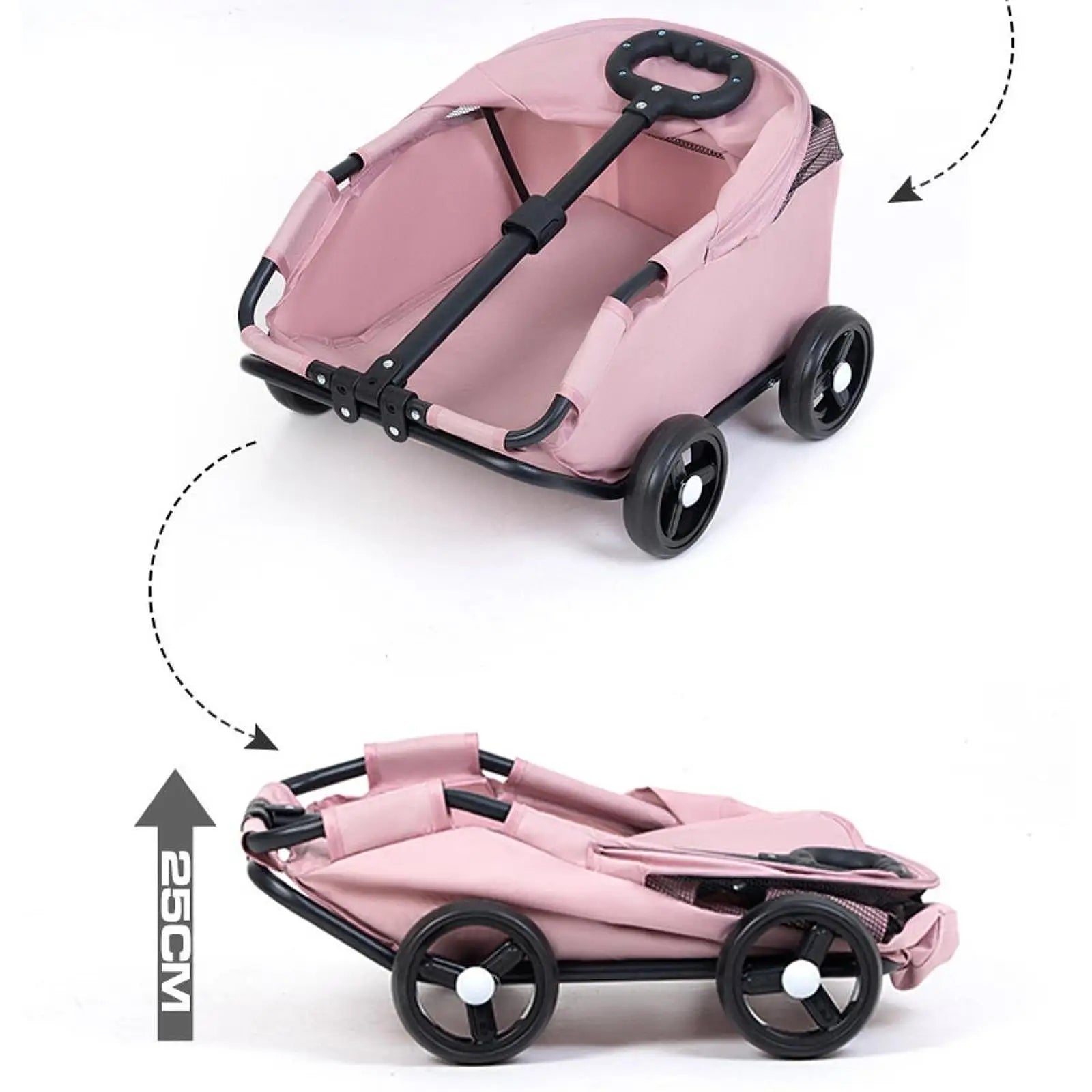 Portable Dog Stroller with Sun Cover for Travel - Smarsty