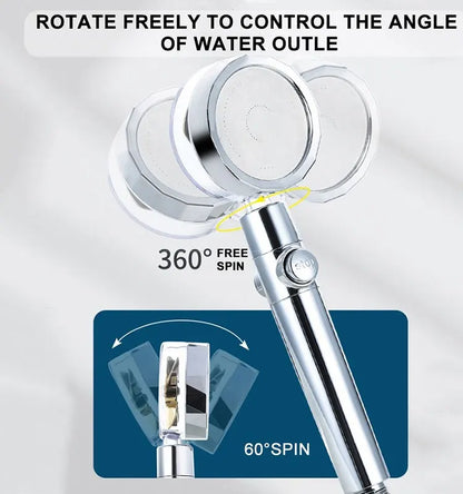 High pressure rotating helix shower head - Smarsty
