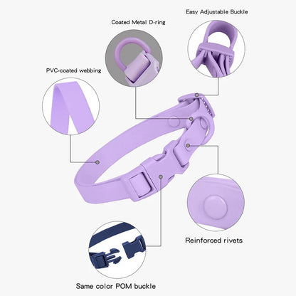 Waterproof Macaron Colored PVC Dog Collar Easy To Clean - Smarsty