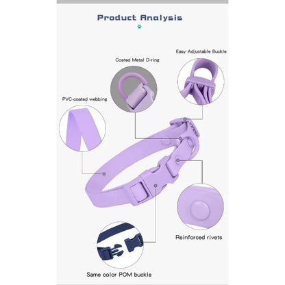Waterproof Macaron Colored PVC Dog Collar Easy To Clean - Smarsty