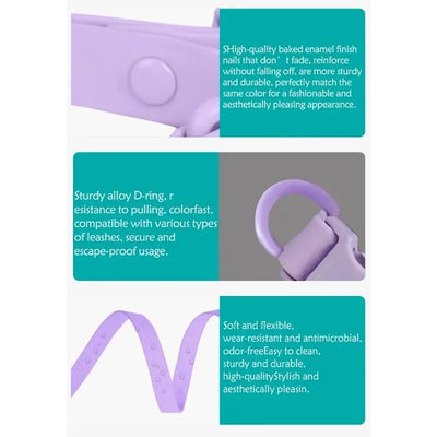 Waterproof Macaron Colored PVC Dog Collar Easy To Clean - Smarsty