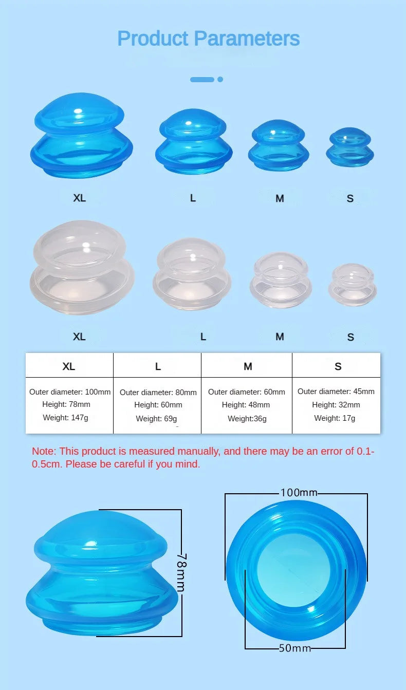 Anti-Cellulite Silicone Cupping Massage Cups for Firm Skin - Smarsty