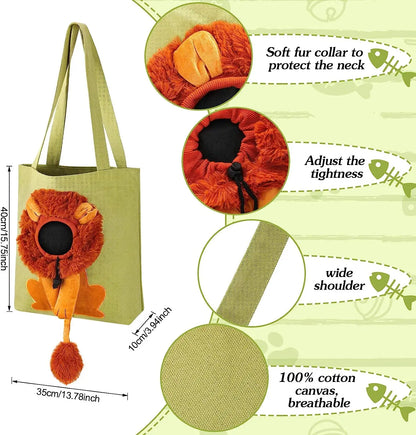 Lion Shaped Pet Carrier Bag for Comfortable Travel - Smarsty