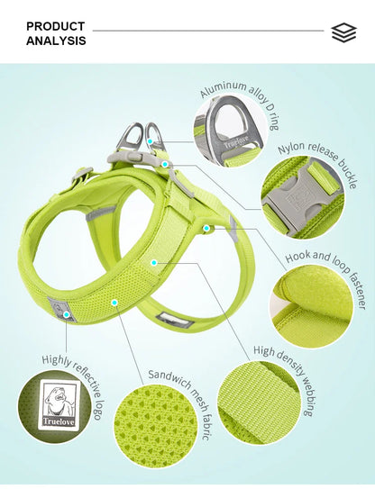 Truelove Breathable Nylon Dog Harness For Training - Smarsty