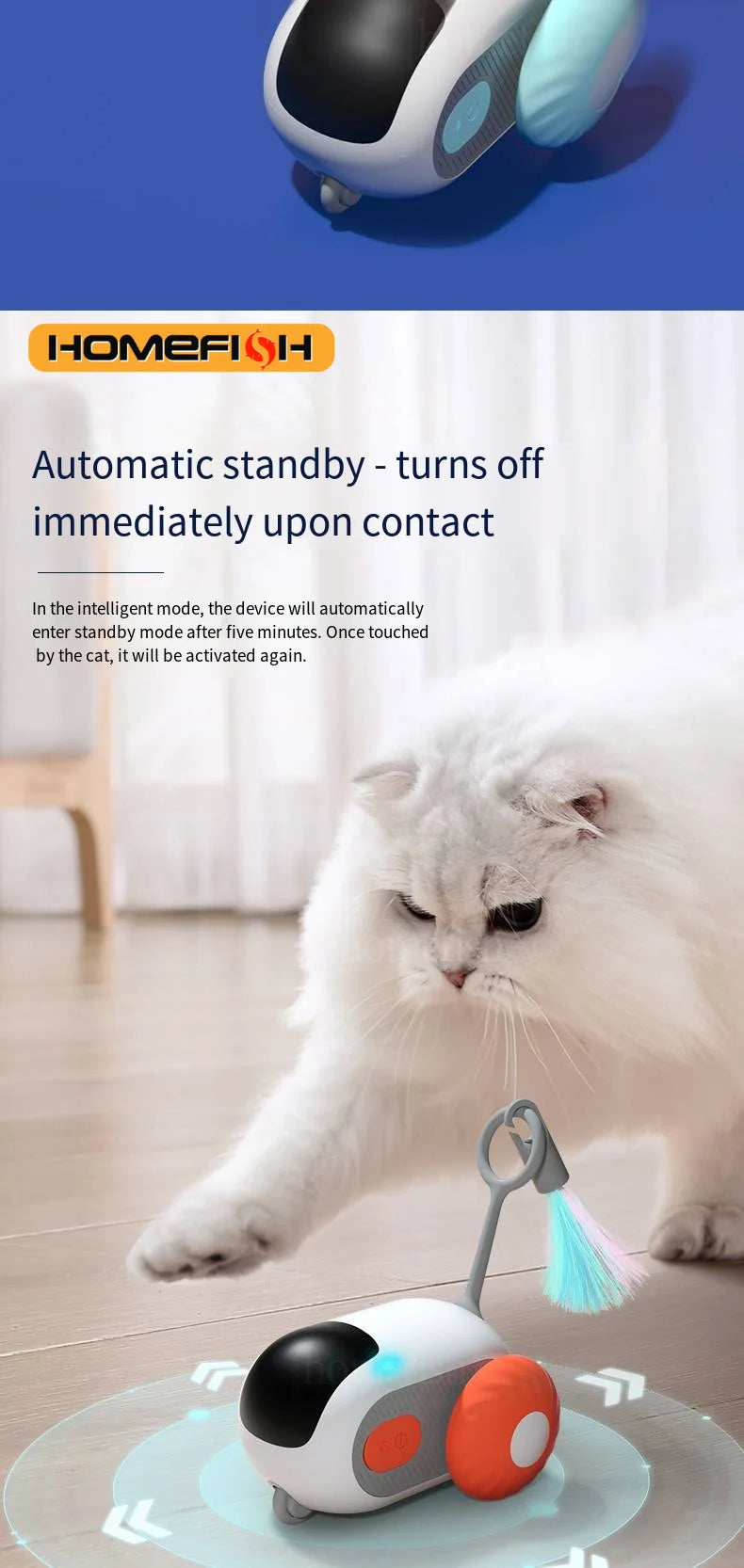 Smart Cat Toy Automatic Moving Interactive Car - Smarsty