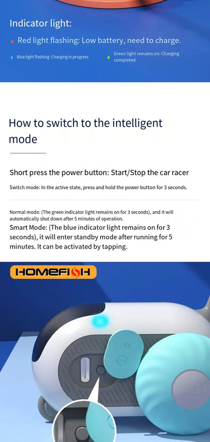 Smart Cat Toy Automatic Moving Interactive Car - Smarsty