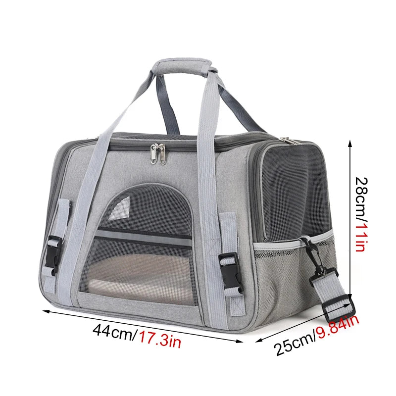 Soft-Sided Portable Cat Carrier Bag for Travel - Smarsty