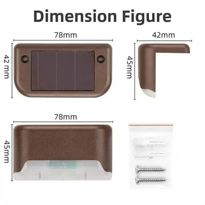 Warm White Solar LED Step Lights for Outdoor Safety - Smarsty