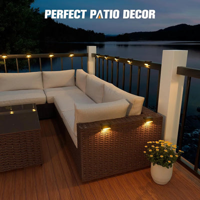 Warm White Solar LED Step Lights for Outdoor Safety - Smarsty