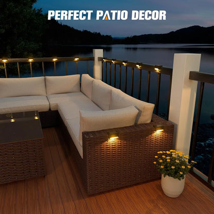 Warm White Solar LED Step Lights for Outdoor Safety - Smarsty
