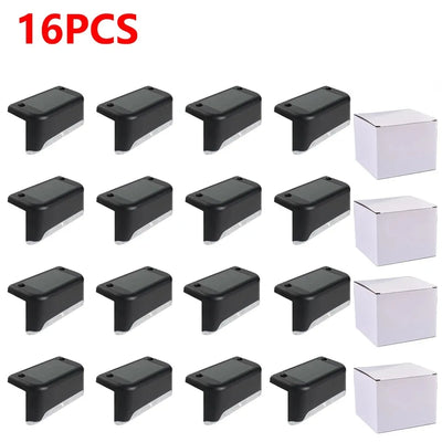 Warm White Solar LED Step Lights for Outdoor Safety - Smarsty