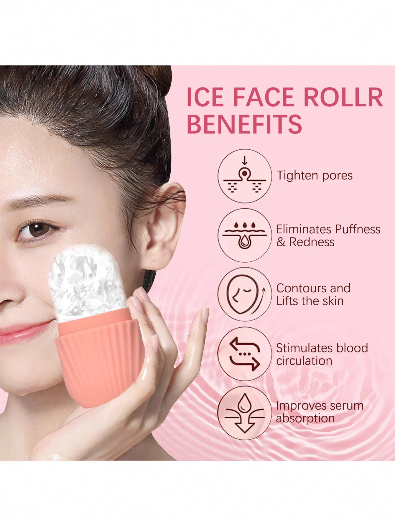 Silicone Ice Roller Massager for Soothing Skin Care - Smarsty