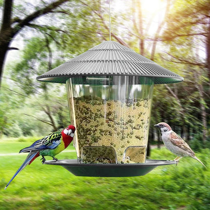 Transparent Plastic Bird Feeder for Wild Birds Hanging Station - Smarsty