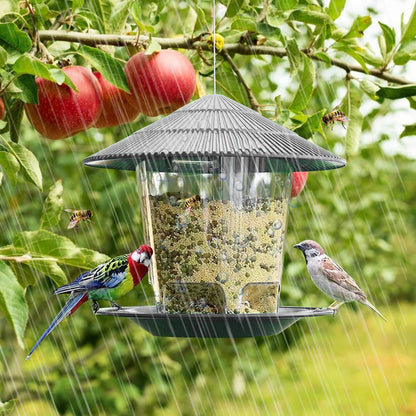 Transparent Plastic Bird Feeder for Wild Birds Hanging Station - Smarsty