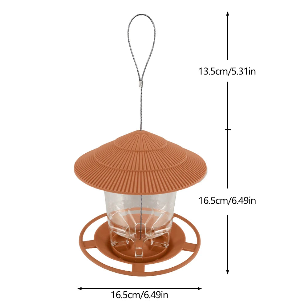 Transparent Plastic Bird Feeder for Wild Birds Hanging Station - Smarsty