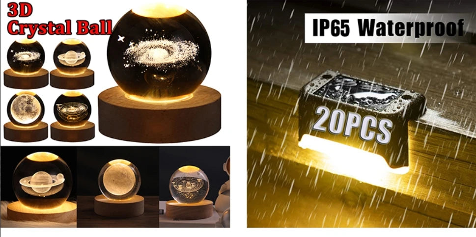 Warm White LED Solar Step Lamp for Outdoor Lighting - Smarsty