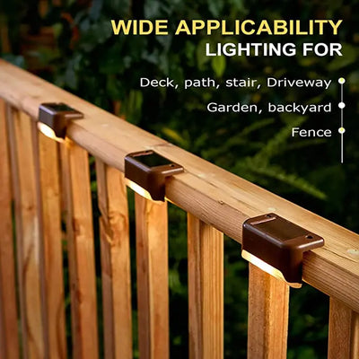Warm White LED Solar Step Lamp for Outdoor Lighting - Smarsty