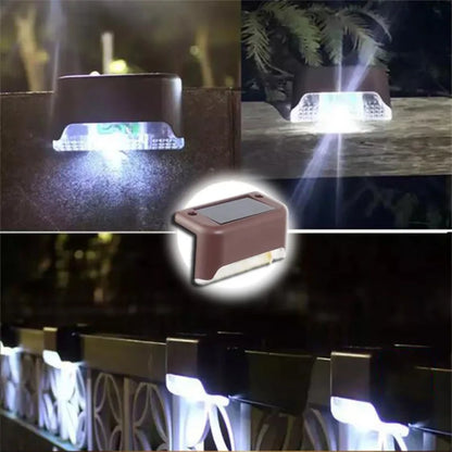 Warm White LED Solar Step Lamp for Outdoor Lighting - Smarsty