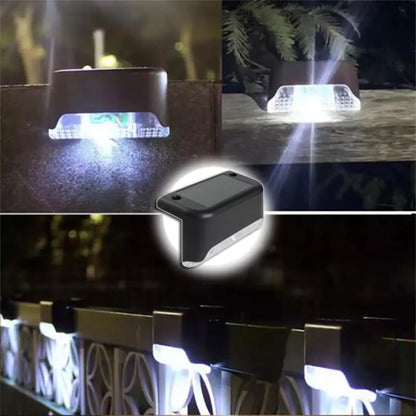 Warm White LED Solar Step Lamp for Outdoor Lighting - Smarsty