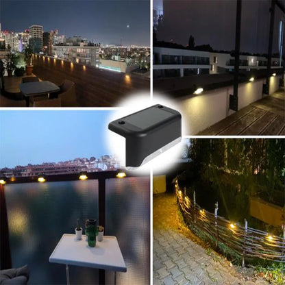 Warm White LED Solar Step Lamp for Outdoor Lighting - Smarsty
